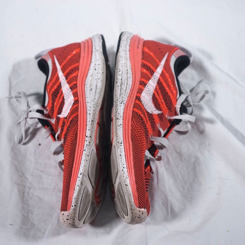 Nike Flyknit One+ Team Orange Red White Women's 8.5 Sneakers 554888-611 2012 - Picture 6 of 8